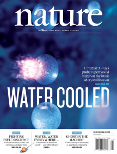 Nilsson's work featured on the cover of Nature, an important scientific journal.